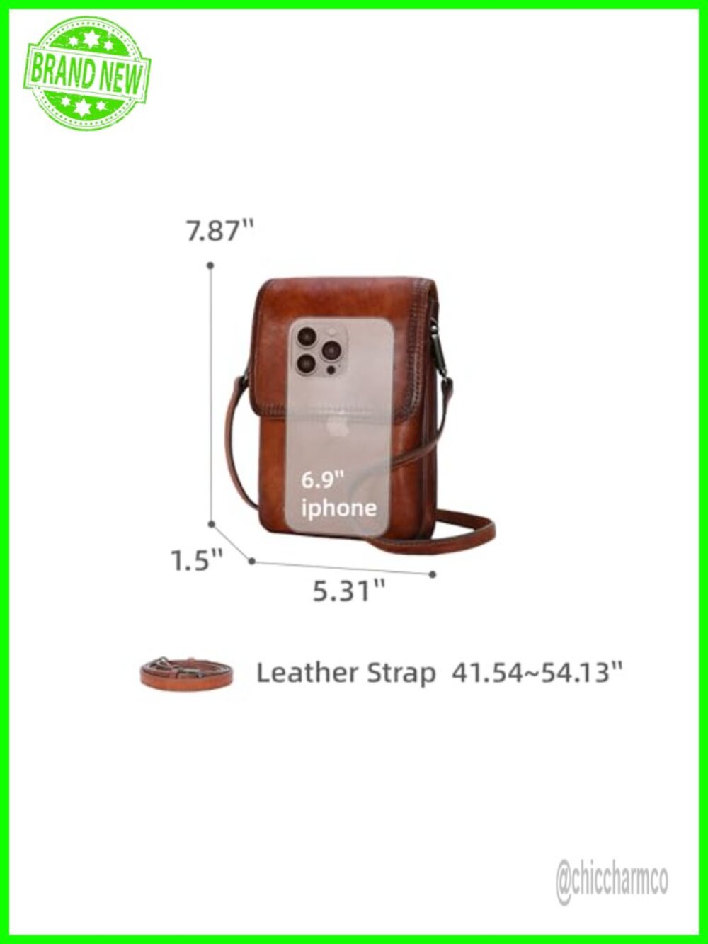 Small Crossbody Bag RFID Blocking Genuine Leather Wallet Purse Travel - Picture 3 of 6